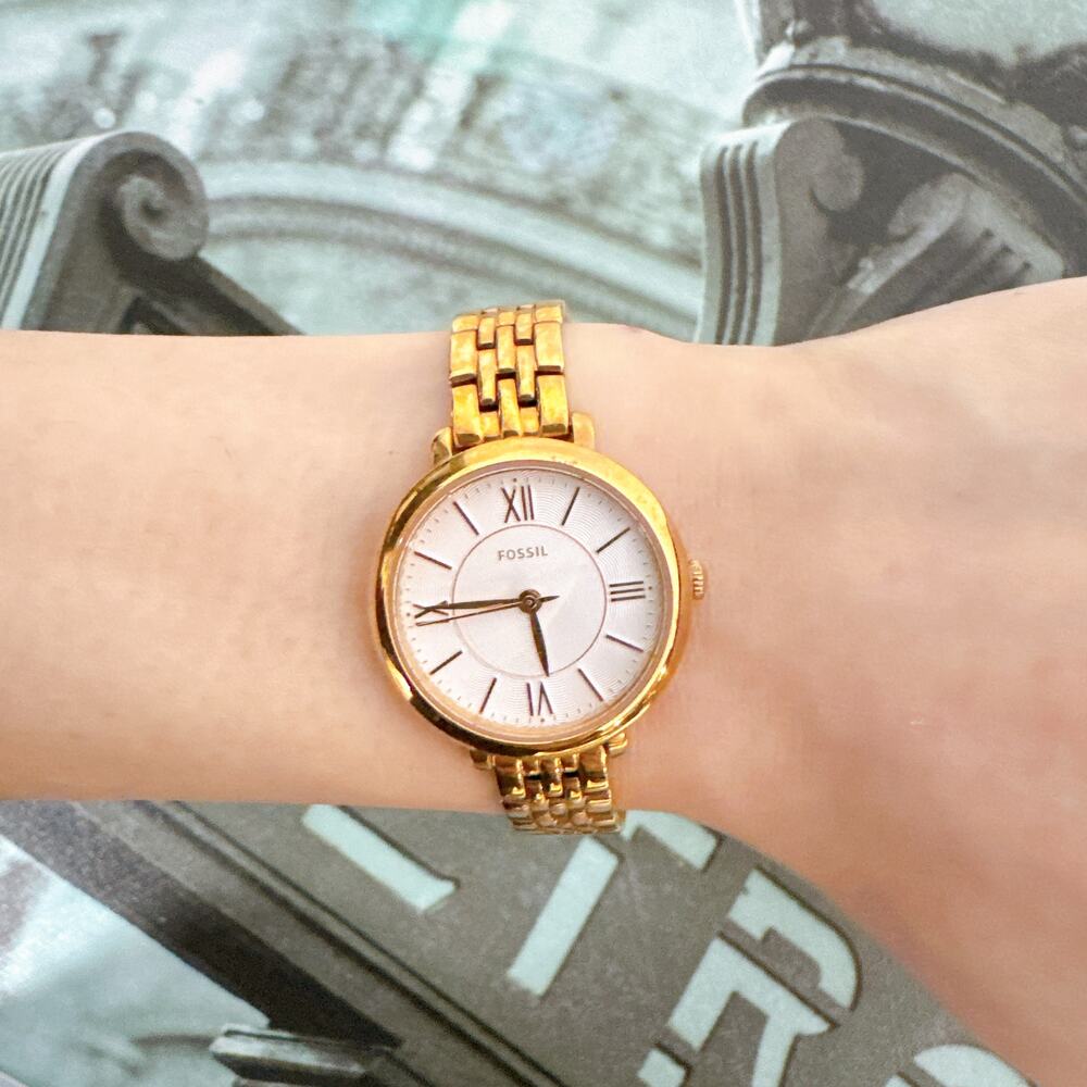 Fossil ES3799 Jacqueline Silver Dial Rose Gold-tone Ladies Watch
